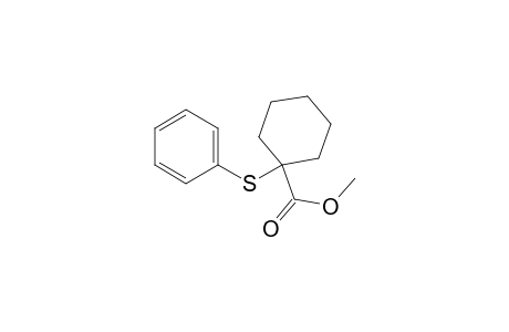 Cyclohexanecarboxylic acid, 1-(phenylthio)-, methyl ester