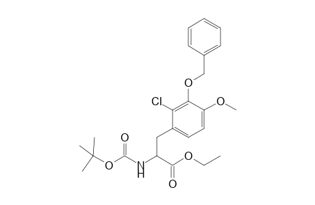 (R/S)-N-Butyloxycarbonyl-(3-benzyloxy-2-chloro-4-methoxy)phenylalanine ethyl ether