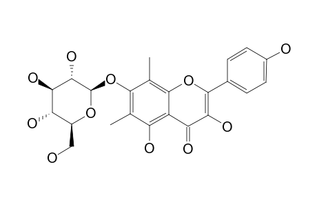 DIPLOMORPHANIN-B;6,8-DI-C-METHYL-KAEMPFEROL-7-O-BETA-D-GLUCOPYRANOSIDE