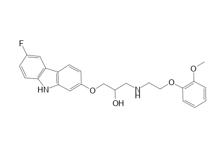 1-(6-Fluoro-9H-carbazol-2-yloxy)-3-{[2-(2-methoxyphenoxy)-ethyl]amino}-2-propanol