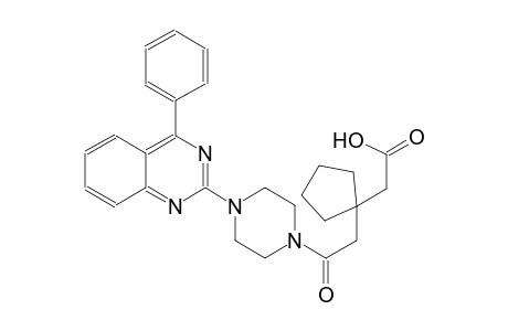 cyclopentaneacetic acid, 1-[2-oxo-2-[4-(4-phenyl-2-quinazolinyl)-1-piperazinyl]ethyl]-