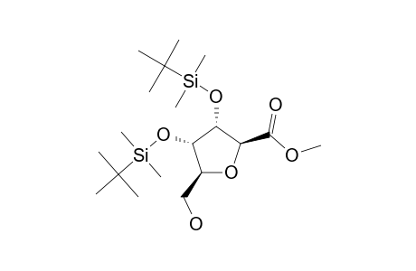 (-)-METHYL-2,5-ANHYDRO-3,4-BIS-[(TERT.-BUTYL)-DIMETHYLSILYL]-D-ALLONATE