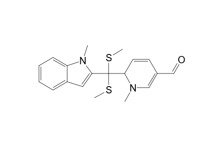 1-METHYL-6-[(1-METHYL-2-INDOLYL)-[BIS-(METHYLTHIO)]-METHYL]-1,6-DIHYDROPYRIDINE-3-CARBALDEHYDE