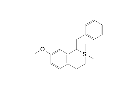 1-(Phenylmethyl)-7-methoxy-2-sila-2,2-dimethyl-tetralin