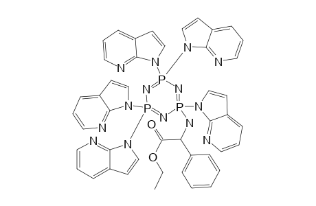 2-[[2,4,4,6,6-pentakis(pyrrolo[2,3-b]pyridin-1-yl)-1,3,5-triaza-2$l^{5},4$l^{5},6$l^{5}-triphosphacyclohexa-1,3,5-trien-2-yl]amino]-2-phenyl-acetic acid ethyl ester
