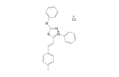 4-PHENYL-5-(4-METHYL-CINNAMOYL)-1,3,4-THIADIAZOLIUM-2-PHENYLAMINE-CHLORIDE