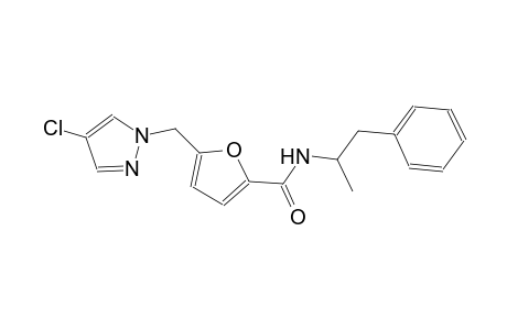 5-[(4-chloro-1H-pyrazol-1-yl)methyl]-N-(1-methyl-2-phenylethyl)-2-furamide