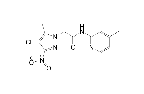 2-(4-chloro-5-methyl-3-nitro-1H-pyrazol-1-yl)-N-(4-methyl-2-pyridinyl)acetamide