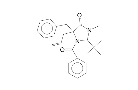 5-Allyl-1-benzoyl-5-benzyl-2-t-butyl-3-methylimidazolidin-4-one