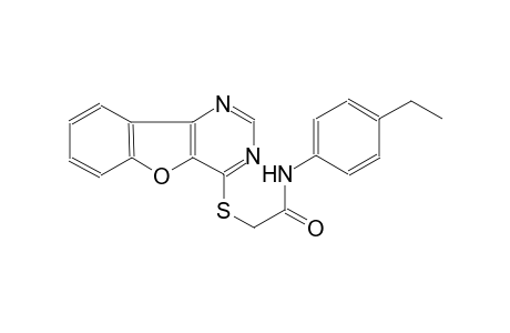 2-([1]benzofuro[3,2-d]pyrimidin-4-ylsulfanyl)-N-(4-ethylphenyl)acetamide