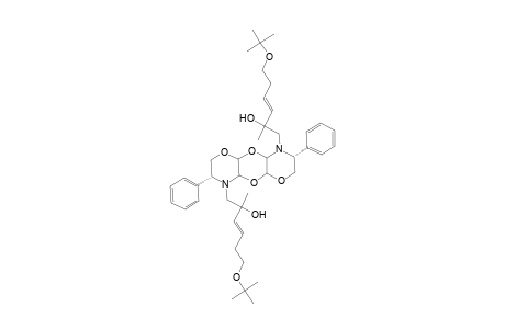 5,12-Diphenyl-4,11-bis(6-tert-butoxy-2-methyl-2-hydroxyhex-3-en-1-yl)-2,7,9,14-tetyraoxa-4,11-diazatricyclo[8.4.0.0.(3,8)]tetradecane