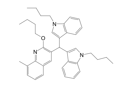 3-(Bis(1-butyl-1H-indol-3-yl)methyl)-2-butoxy-8-methylquinoline