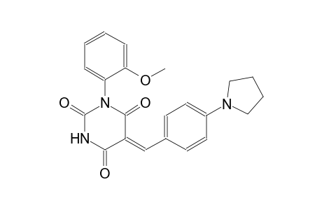 (5Z)-1-(2-methoxyphenyl)-5-[4-(1-pyrrolidinyl)benzylidene]-2,4,6(1H,3H,5H)-pyrimidinetrione