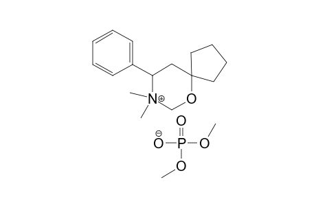 3,3-Dimethyl-4-phenyl-6-spirocyclopentyltetrahydro-1,3-oxazinium dimethyl phosphate