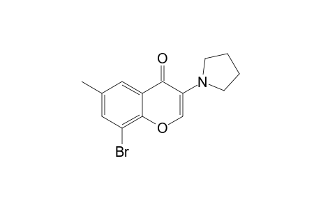 3-Pyrrolidino-8-bromo-6-methyl-4(4H)-chromome