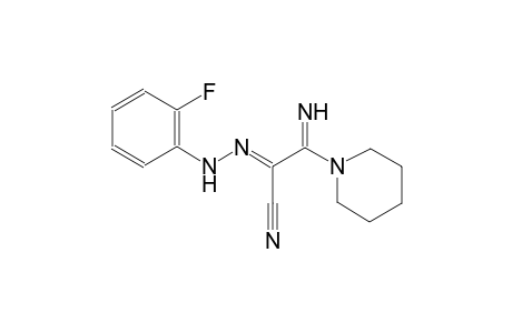(2E)-2-[(2-Fluorophenyl)hydrazono]-3-imino-3-(1-piperidinyl)propanenitrile