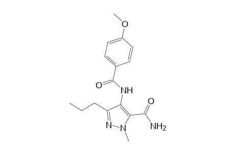 2-Methyl-4-(p-anisoylamino)-5-propyl-pyrazole-3-carboxamide