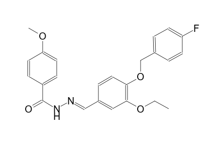 N'-((E)-{3-ethoxy-4-[(4-fluorobenzyl)oxy]phenyl}methylidene)-4-methoxybenzohydrazide