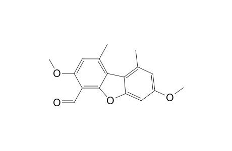 3,7-dimethoxy-1,9-dimethyldibenzofuran-4-carbaldehyde