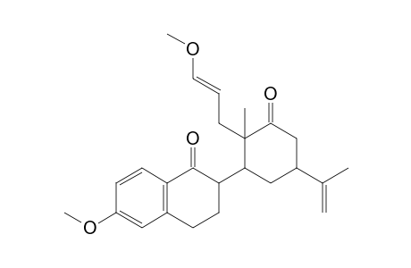 2-[5-Isopropenyl-2-(3-methoxyallyl)-2-methyl-3-oxo-cyclohexyl]-6-methoxy-3,4-dihydro-2H-naphthalen-1-one