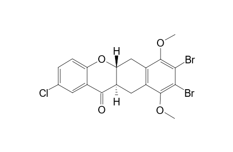 (trans)-2,5-Dimethoxy-3,4-dibromo-10-chlorobenzo[b]-(1,6,6a,12a-tetrahydro)xanthone