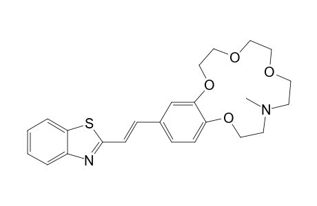 1-(2'-Benzothiazolyl)ethenyl-10-methyl-1,4,7,13-tetraoxa-10-azabenzo[3,4-b][15-crown-5]