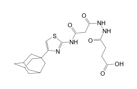 4-[2-(3-{[4-(1-adamantyl)-1,3-thiazol-2-yl]amino}-3-oxopropanoyl)hydrazino]-4-oxobutanoic acid