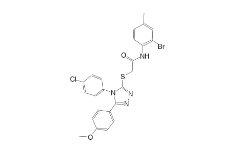 N-(2-bromo-4-methylphenyl)-2-{[4-(4-chlorophenyl)-5-(4-methoxyphenyl)-4H-1,2,4-triazol-3-yl]sulfanyl}acetamide