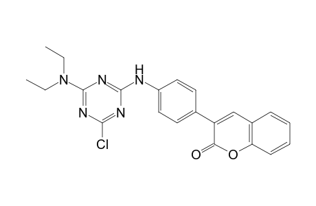 2H-1-benzopyran-2-one, 3-[4-[[4-chloro-6-(diethylamino)-1,3,5-triazin-2-yl]amino]phenyl]-