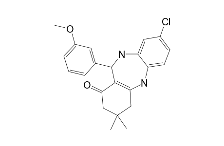 11-[(META-METHOXY)-PHENYL]-8-CHLORO-3,3-DIMETHYL-2,3,4,5,10,11-HEXAHYDRO-1H-DIBENZO-[B,E]-[1,4]-DIAZEPIN-1-ONE