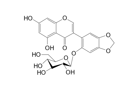 5,6',7-Trihydroxy-3',4'-methylenedioxyisoflavone 6'-o-.beta.,D-glycoside