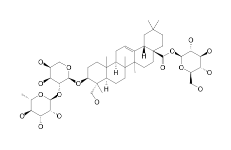 3-O-[ALPHA-L-RHAMNOPYRANOSYL-(1->2)-ALPHA-L-ARABINOPYRANOSYL]-HEDERAGENIN-28-O-BETA-D-GLUCOPYRANOSIDE