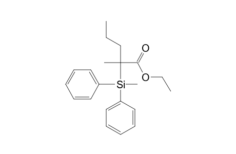 Pentanoic acid, 2-methyl-2-(methyldiphenylsilyl)-, ethyl ester