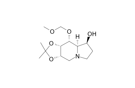 (1S,6S,7S,8R,8aR)-1-Hydroxy-6,7-(isopropylidenedioxy)-8-(methoxymethoxy)indolizidine