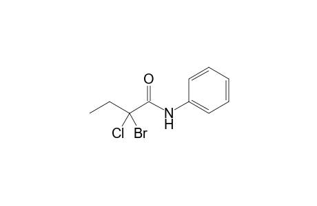 2-Bromanyl-2-chloranyl-N-phenyl-butanamide