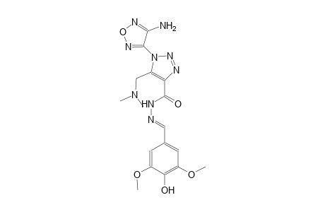 1-(4-amino-1,2,5-oxadiazol-3-yl)-5-[(dimethylamino)methyl]-N'-[(E)-(4-hydroxy-3,5-dimethoxyphenyl)methylidene]-1H-1,2,3-triazole-4-carbohydrazide