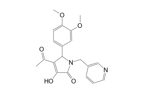 4-acetyl-5-(3,4-dimethoxyphenyl)-3-hydroxy-1-(3-pyridinylmethyl)-1,5-dihydro-2H-pyrrol-2-one