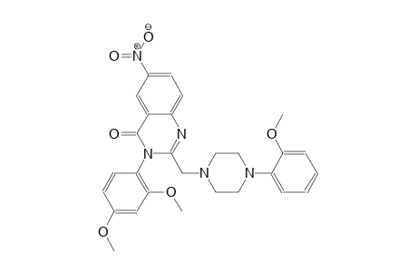 4(3H)-quinazolinone, 3-(2,4-dimethoxyphenyl)-2-[[4-(2-methoxyphenyl)-1-piperazinyl]methyl]-6-nitro-
