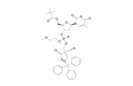 5'-O-PIVALOYLTHYMIDINE_3'-[O-(2-METHOXYETHYL)-O-[2-CYANO-2-METHOXYCARBONYL-3-(4,4'-DIMETHOXYTRITYLOXY)-PROPYL]-PHOSPHOROMONOTHIOATE];DIASTEREOMER_