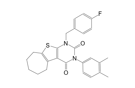 3-(3,4-dimethylphenyl)-1-(4-fluorobenzyl)-1,5,6,7,8,9-hexahydro-2H-cyclohepta[4,5]thieno[2,3-d]pyrimidine-2,4(3H)-dione