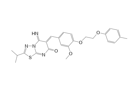 7H-[1,3,4]thiadiazolo[3,2-a]pyrimidin-7-one, 5,6-dihydro-5-imino-6-[[3-methoxy-4-[2-(4-methylphenoxy)ethoxy]phenyl]methylene]-2-(1-methylethyl)-, (6Z)-