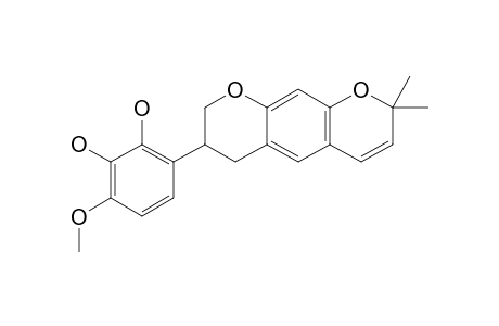 ARIZONICANOL-B;2',3'-DIHYDROXY-4'-METHOXY-[6'',6''-DIMETHYL-PYRANO-(2'',3'':7,6)]-ISOFLAVAN