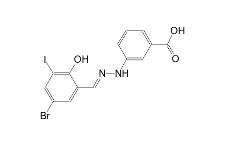 3-[(2E)-2-(5-bromo-2-hydroxy-3-iodobenzylidene)hydrazino]benzoic acid