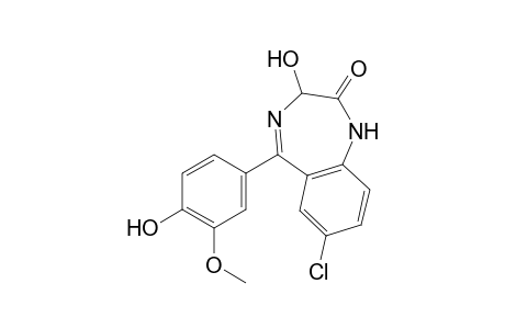 7-Chloro-3-hydroxy-5-(4-hydroxy-3-methoxyphenyl)-1,3-dihydro-2H-1,4-benzodiazepin-2-one