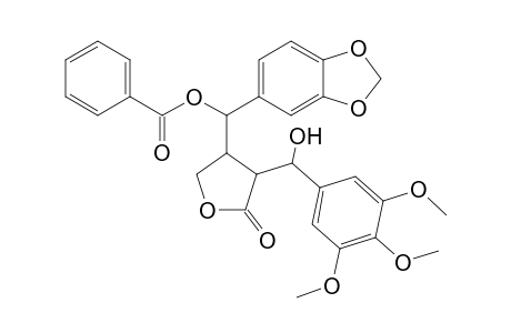 2(3H)-Furanone, 4-[1,3-benzodioxol-5-yl(benzoyloxy)methyl]dihydro-3-[hydroxy(3,4,5-trimethoxyphenyl)methyl]-