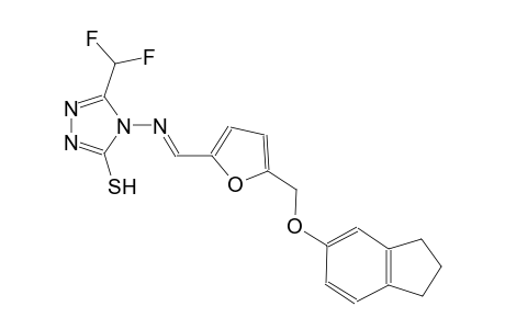 5-(difluoromethyl)-4-[((E)-{5-[(2,3-dihydro-1H-inden-5-yloxy)methyl]-2-furyl}methylidene)amino]-4H-1,2,4-triazol-3-yl hydrosulfide