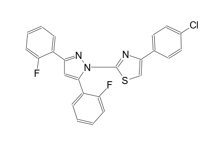 2-[3,5-bis(2-fluorophenyl)-1H-pyrazol-1-yl]-4-(4-chlorophenyl)-1,3-thiazole