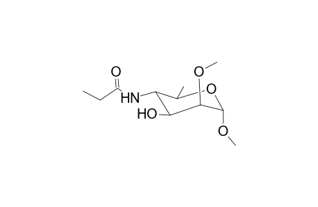 Methyl-4,6-dideoxy-2-O-methyl-4-propionamido.alpha.d-mannopyranoside