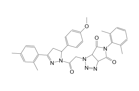 5-(2,6-dimethylphenyl)-1-{2-[3-(2,4-dimethylphenyl)-5-(4-methoxyphenyl)-4,5-dihydro-1H-pyrazol-1-yl]-2-oxoethyl}-3a,6a-dihydropyrrolo[3,4-d][1,2,3]triazole-4,6(1H,5H)-dione