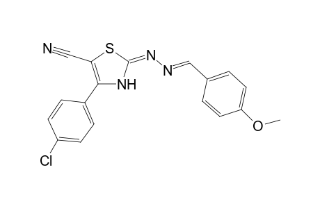 (E)-2-[(E)-4-Methoxyphenylidenehydrazono]-4-(4-chlorophenyl)-2,3-dihydrothiazole-5-carbonitrile